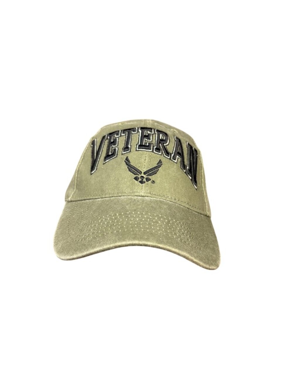 Extreme Embroidery Mens Olive  Air Force Veteran Cap & Lanyard Set Adjustable